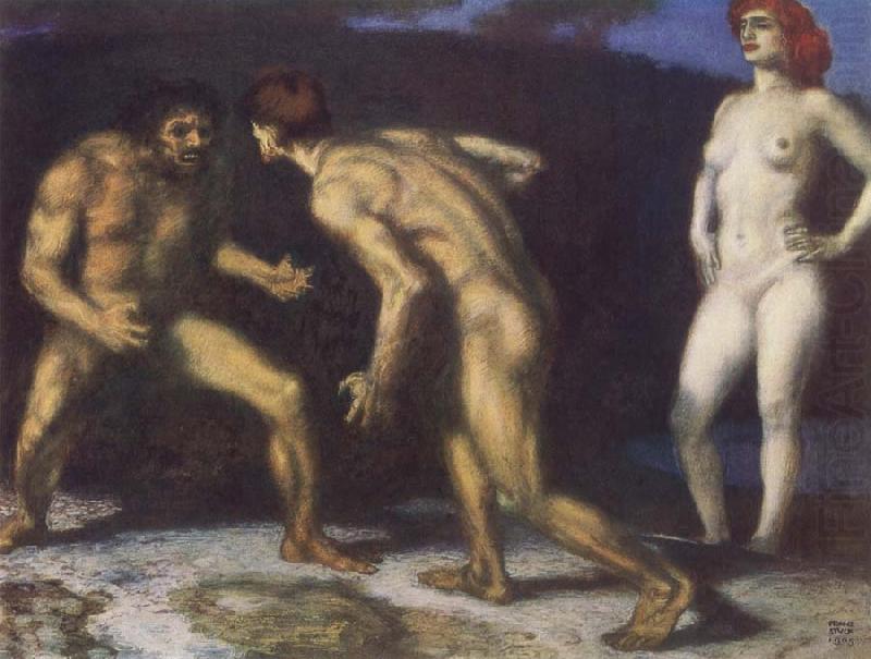 Fighting fro a Woman, Franz von Stuck